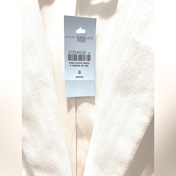 ⭐️ANN TAYLOR⭐️ NEW WITH TAGS - Size ( 8 Petite) Blazer Linen-One Button - Picture 11 of 13